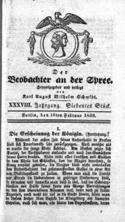 7. Stueck, 18. Februar 1839