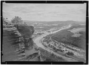 Blick vom Lilienstein nach Bad Schandau