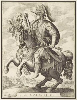 Caligula (Blatt 4, aus der Serie der Reiterbildnisse der ersten zwölf römischen Kaiser)