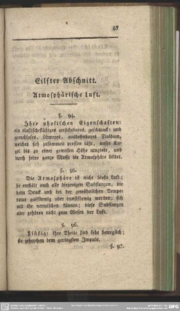 Eilfter Abschnitt. Atmosphärische Luft