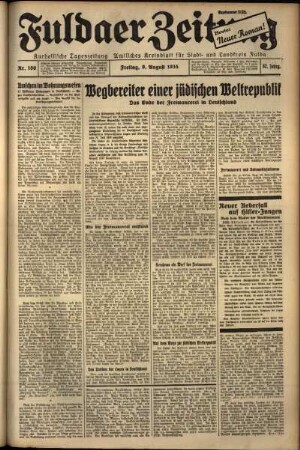 Ausgabe vom Freitag, den 09. August 1935.