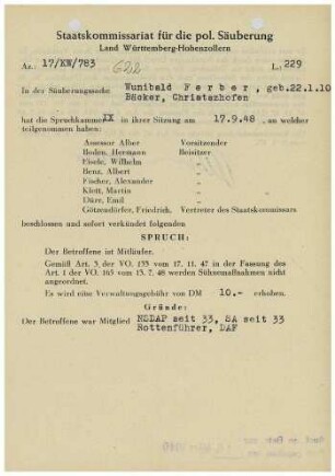 Ferber, Wunibald
