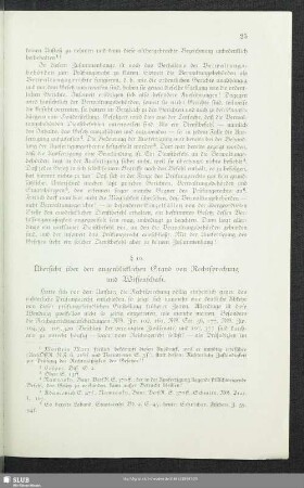 § 10. Übersicht über den augenblicklichen Stand von Rechtsprechung und Wissenschaft
