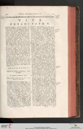 Vita Urbani Papæ V.