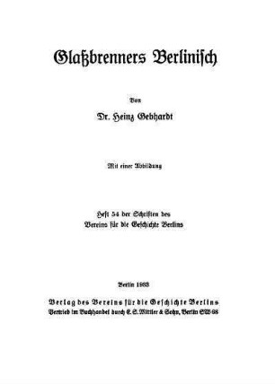Glassbrenners Berlinisch