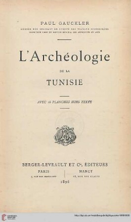 L'archéologie de la Tunisie