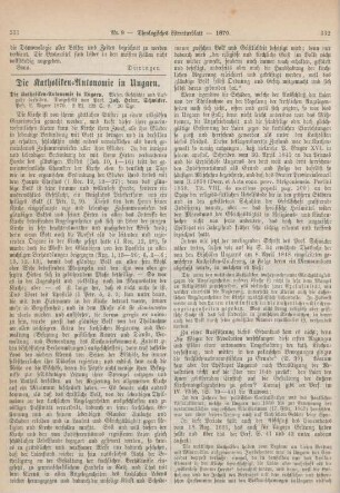 331-338 Die Katholiken-Autonomie in Ungarn