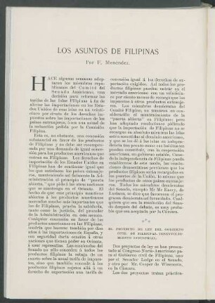 Los asuntos de Filipinas.
