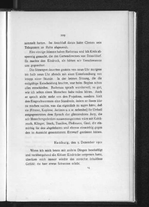 Hamburg, den 5. Dezember 1911