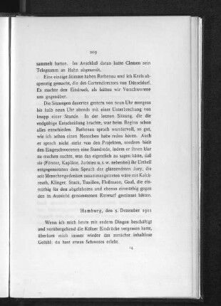 Hamburg, den 5. Dezember 1911