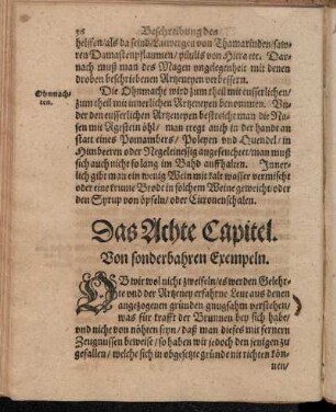 Das Achte Capitel. Von sonderbahren Exempeln