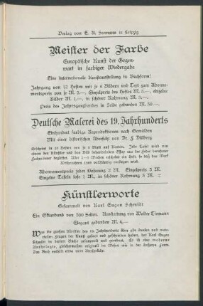 Verlag von E. A. Seemann in Leipzig