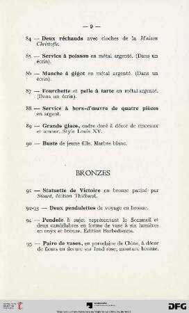 Bronzes (Nr. 91-105)