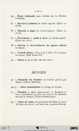 Bronzes (Nr. 91-105)
