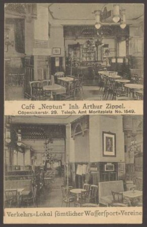 Ansichtskarte Café "Neptun", Köpenicker Straße 29