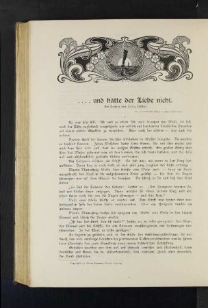 .... und hätte der Liebe nicht