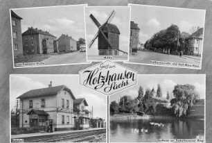 Leipzig-Holzhausen. Bockmühle u.a. Ortsansichten, Ansichtskarte