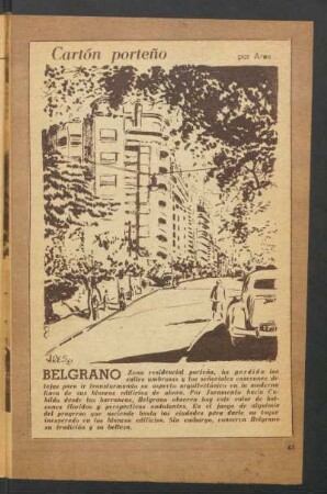 Belgrano - [Dibujo] : Cartón porteño