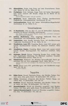 Teppiche (Nr. 606-610)