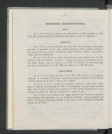 Professorum Extraordinariorum.
