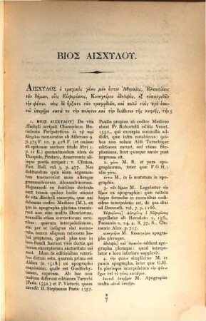 Aeschyli tragoediae superstites et deperditarum fragmenta, 3. Scholia Graeca ex codibus aucta et emendata