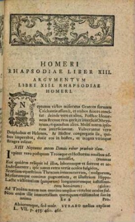 Homeri Ilias : Graece Et Latine. Vol. II, [XIII - XXIV]