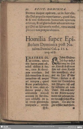 Homilia super Epistolam Dominica post Natalem Domini