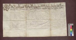 Genannte Einwohner zu Waldkirch verkaufen der vorderösterreichischen Regierung ein Haus zu Waldkirch zu einem Amtshaus.