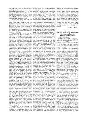 Von der XXX. allg. deutschen Lehrerversammlung : [(Fortsetzung folgt)]