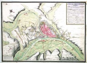 WHK 9 Reichs- und Französischer Krieg von 1688-1697 bis zum Frieden von Ryswick: Plan der Belagerung von Namur, 12. Juli bis 5.September 1695