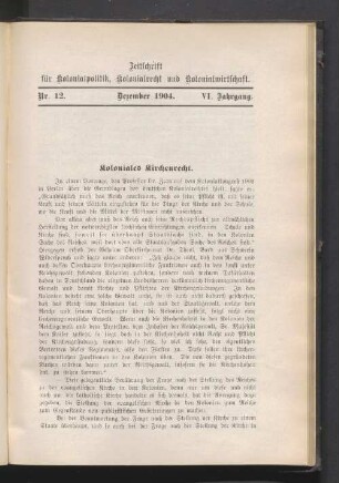 Nr. 12. Dezember 1904