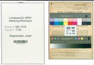 Entnazifizierung Josef Kappenstein , geb. 21.01.1897 (Lehrer)