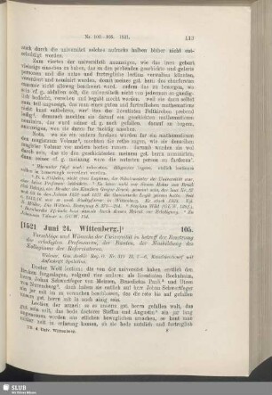 105. [1521, Juni 24. Wittenberg]