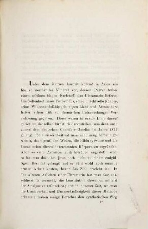 Beitraege zur Kenntniss des Constitution des Ultramarins : Inaug. Diss.