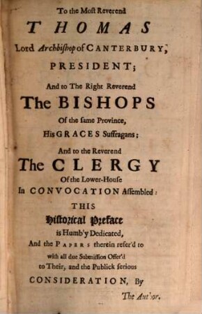 An Historical Preface To Primitive Christianity reviv'd : With An Appendix Containing An Account of the Author's Prosecution an, and Banishment from the University of Cambridge