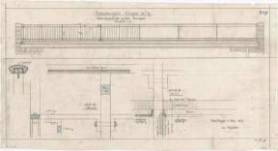 Billing, Hermann; Singen; Krankenhaus - Schlosserarbeiten: Brüstungsgeländer an den Terrassen (Ansicht; Schnitt; Detail)
