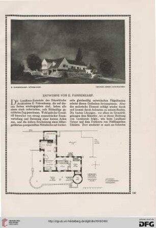 Entwürfe von E. Fahrenkamp