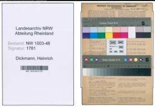 Entnazifizierung Heinrich Dickmann , geb. 05.05.1876 (Geschaeftsfuehrer)