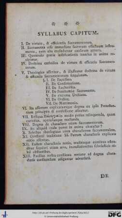 Syllabus Capitum.