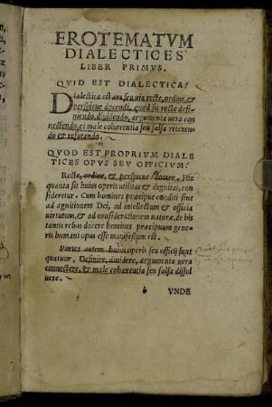 Erotematum Dialectices Liber Primus