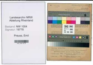 Entnazifizierung Emil Preuss , geb. 23.03.1897 (Techn.Angestellter)