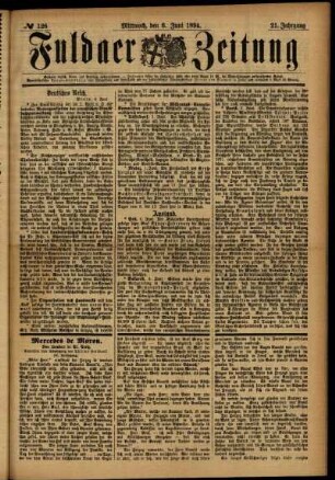 Ausgabe vom Mittwoch, den 06. Juni 1894.