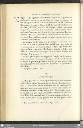 VII Havage Mécanique