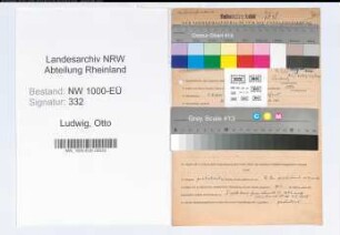 Entnazifizierung Otto Ludwig, geb. 02.04.1901 (Sekretaer)