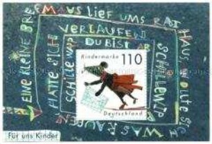 Groß-Briefmarke der Deutschen Post aus der Serie "Für uns Kinder"