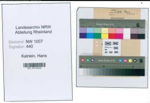 Entnazifizierung Hans Kalnein , geb. 09.07.1877 (Landstallmeister)