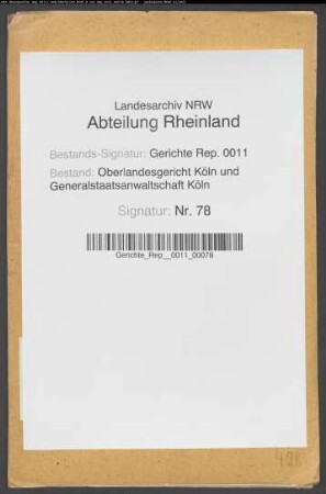 Personalakte: Engelbertz, Bernhard J.H.
