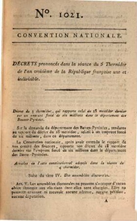 Collection générale des décrets rendus par la Convention Nationale. 51. 1795