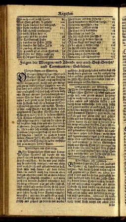 Folgen die Morgen- und Abend- wie auch Buß- Beicht/ und Communion-Gebätlein.