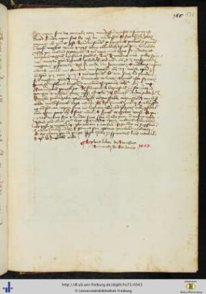 (171r) Angabe des Datums der Niederschrift (1477).